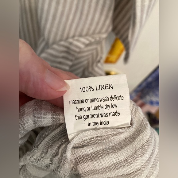 Heart’s Desire by Mary Grace XL linen striped dress - Picture 8 of 8